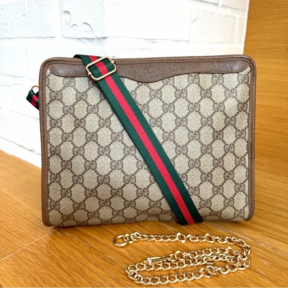 Gucci Authenticated GG Monogram Clutch / Shoulder Bag - Picture 2 of 13